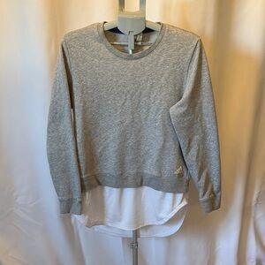 Adidas Heather Gray Sweatshirt with White Layer